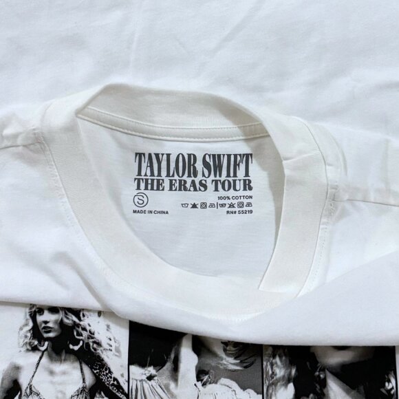 NEW The Eras Tour White Short Sleeve T-Shirt Taylor Swift Official Merch Swiftie - Picture 5 of 9